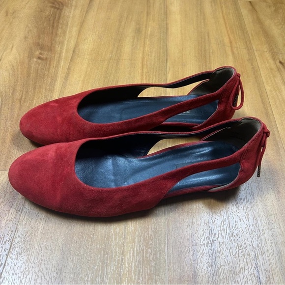 Paul Green Women’s  Red Suede Loafers Elegant Slip-On Flats - Picture 5 of 11